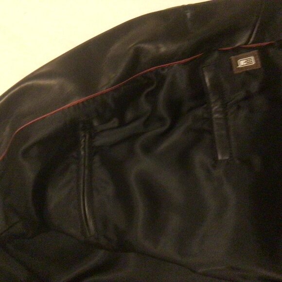Men's Genuine Leather Sport's Jacket Black Lambskin Made in Canada XXL - Picture 10 of 12